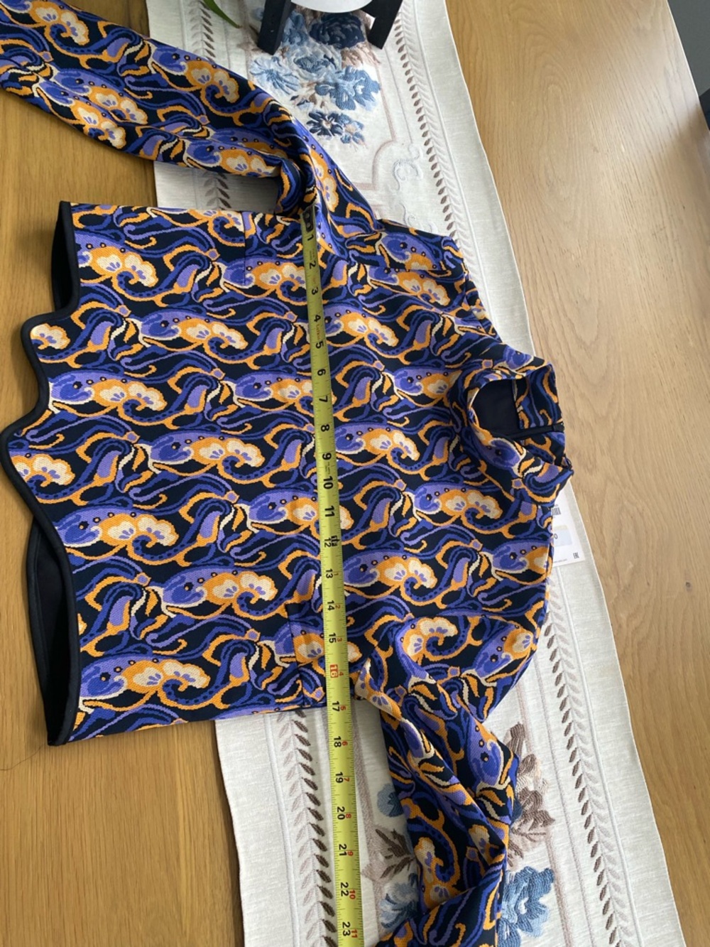 NWT Zara Printed High Neck Cropped Top - Size M - Picture 6 of 11